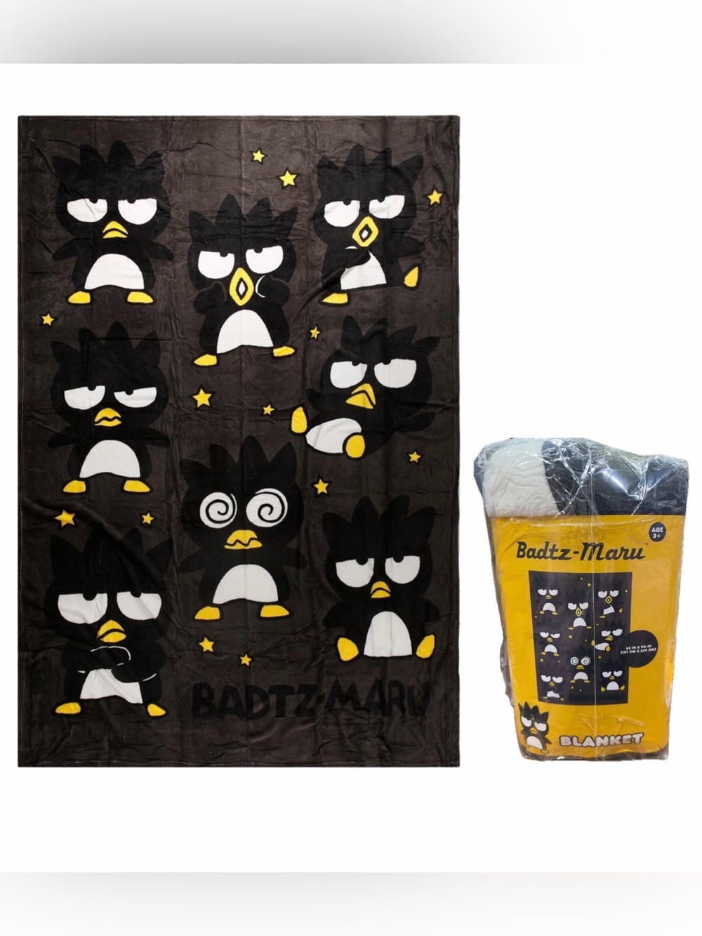 NWT Badtz-Maru Emotions Throw Blanket